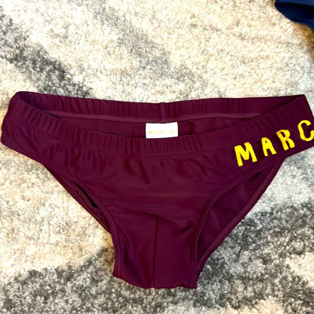 Marcuse Burgundy Men's Swim Briefs